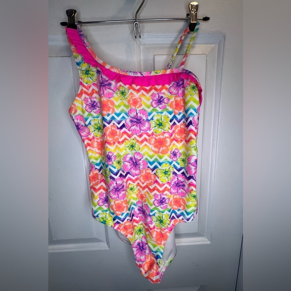 Colorful Floral One-Piece Swimsuit